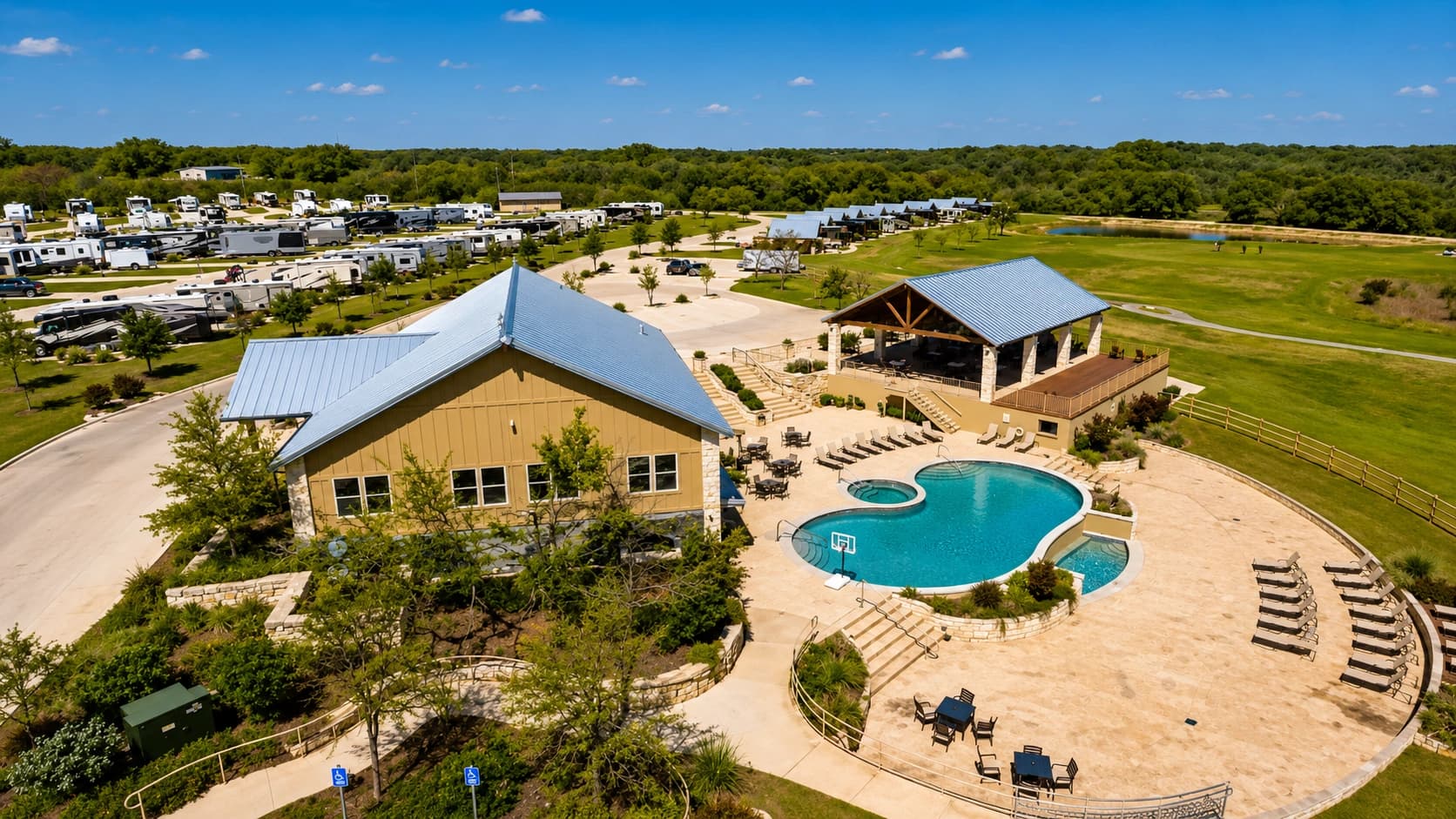 Meticulously maintained resort grounds